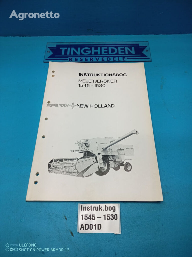 New Holland 1545 manual de instrucciones para New Holland 1545 cosechadora de cereales