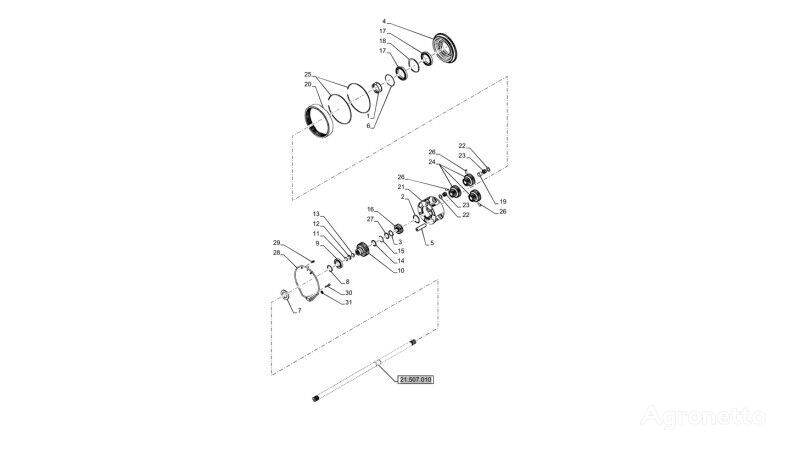 Koło słoneczne 21t, 32t  87528270 para New Holland T6070  tractor de ruedas