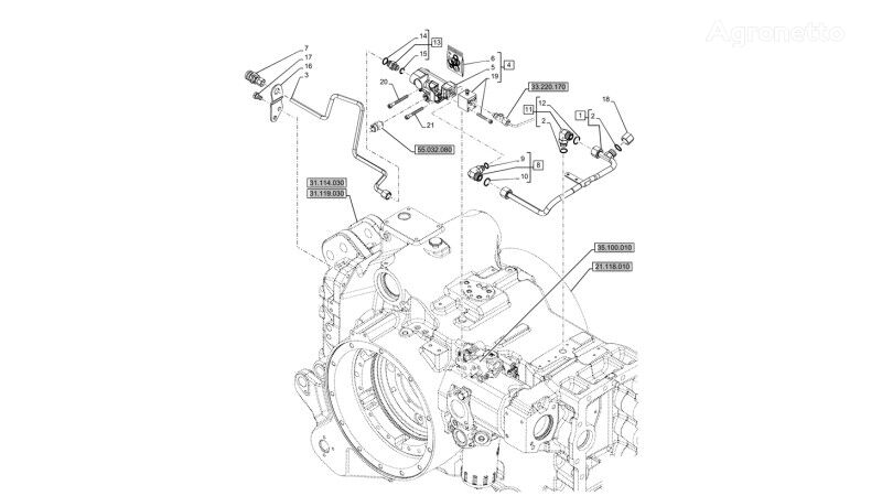 Zawór hamulca 48096351 para New Holland T6090 T6070   tractor de ruedas