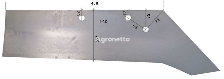 HARDOX500 SSP295OEP/P reja de arado para Rabewerk arado